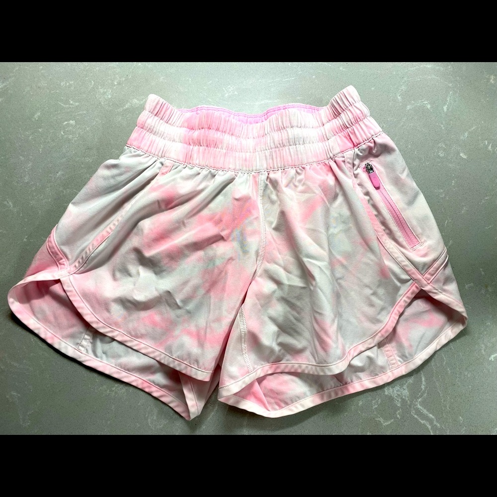 Lululemon Pink Tie dye shorts